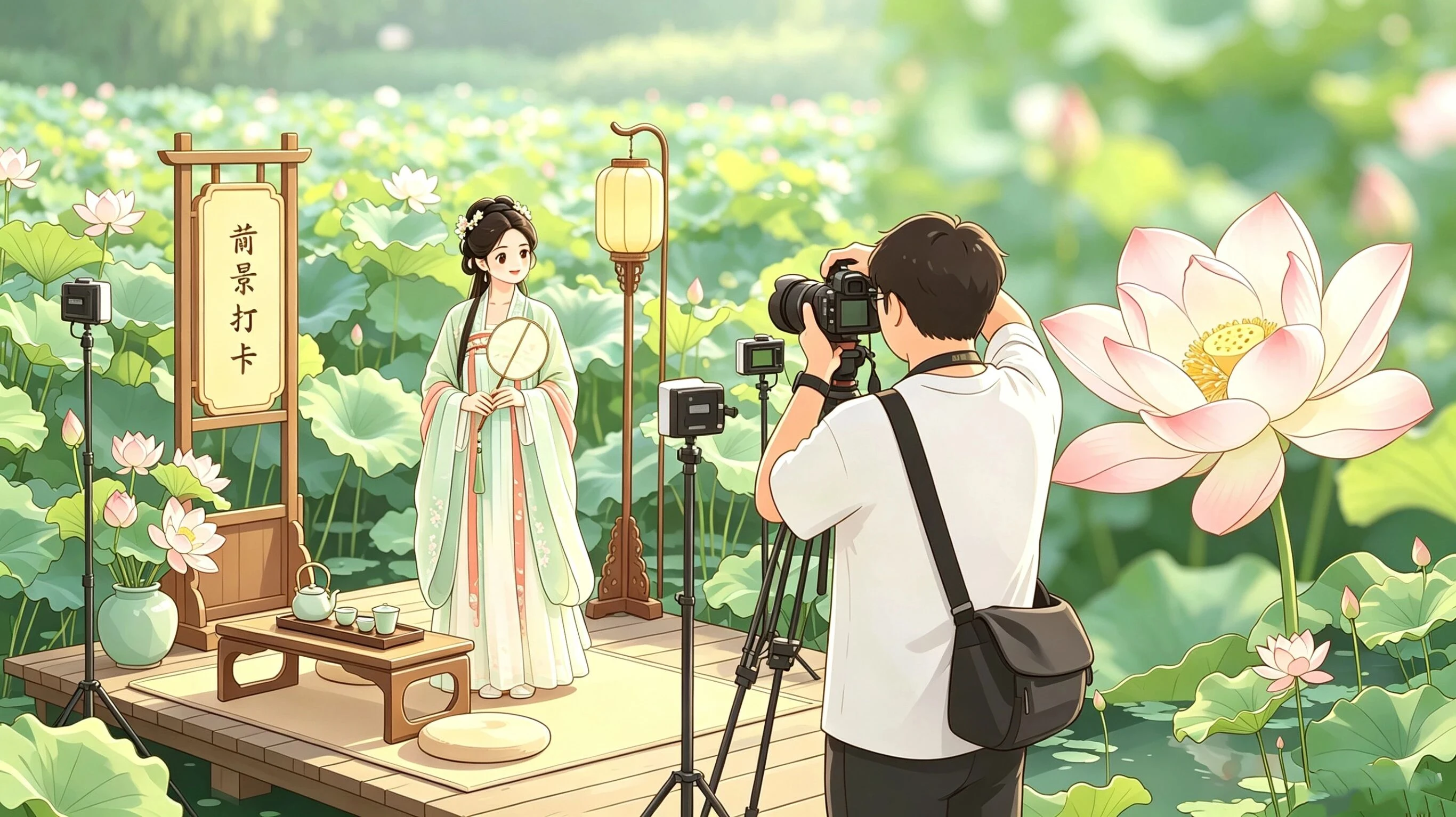 Xindu Lotus Hanfu Fair: Seven Photography Zones and Song Tea