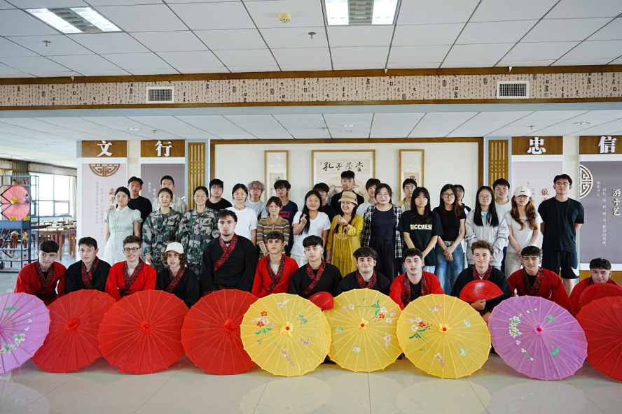 China-Europe Youth Camp Tries Hanfu, Tea, and Calligraphy