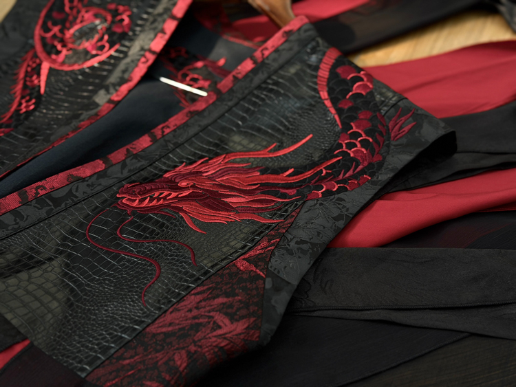 Men Wuxia-Style Costume Set for Martial Arts Drama