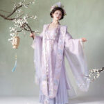 Song Dynasty Women Qiyao Hanfu Lavish Purple Spring Set