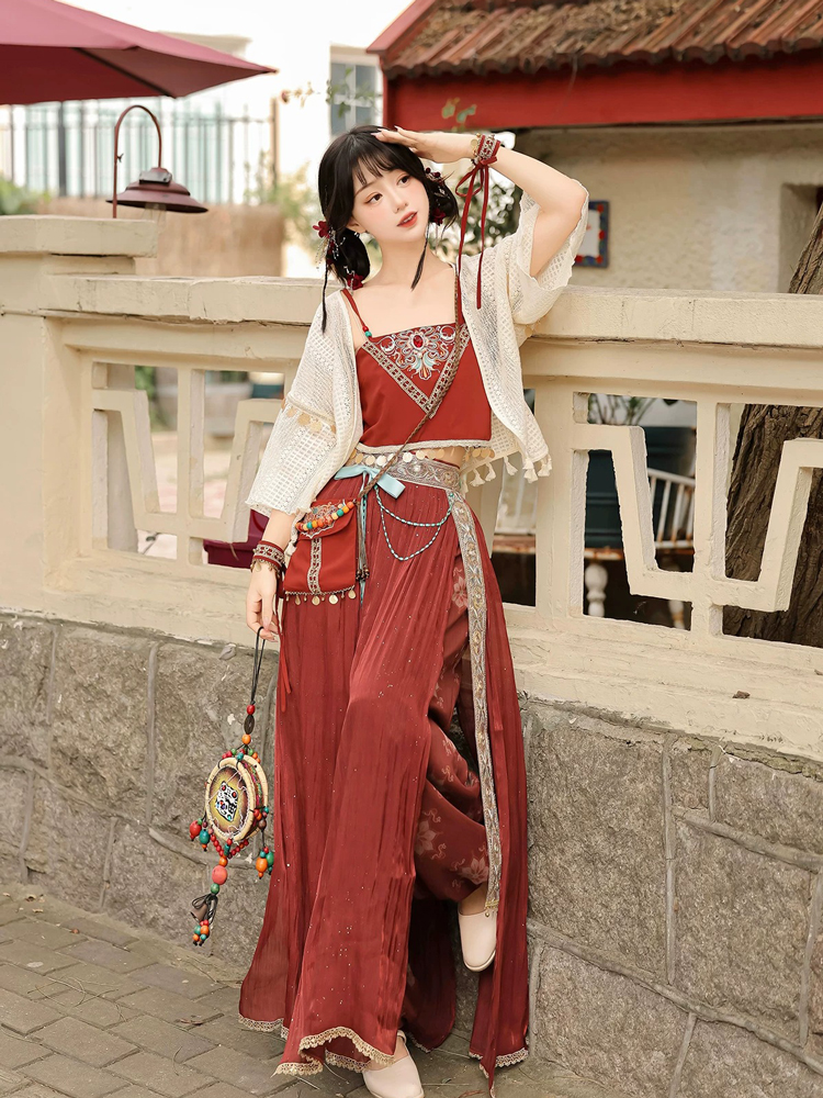 Summer Women Dunhuang-Style Hanfu Traditional Tang Dynasty Attire