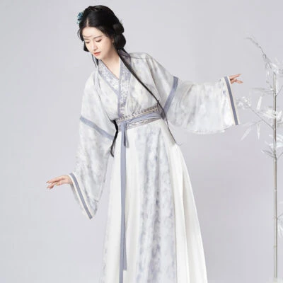 Women Spring Wuxia Style Jin Dynasty Hanfu Set Simple Elegant Dress