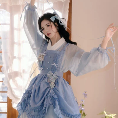 Women Summer Fashion Hanfu Set Ming Dynasty-Style Short Skirt