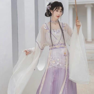 Women Summer Xianxia StyleHanfu Wei Jin Qiyao Ruqun