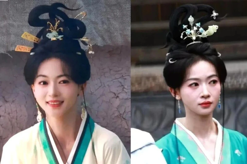 Wu Jinyan Wears Ancient Spirit Serpent Bun in Feng Bu Qi