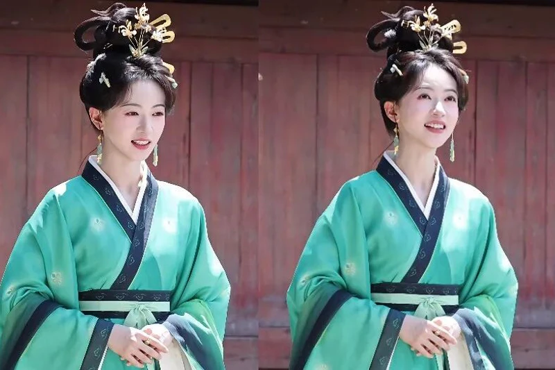 Wu Jinyan Wears Ancient Spirit Serpent Bun in Feng Bu Qi