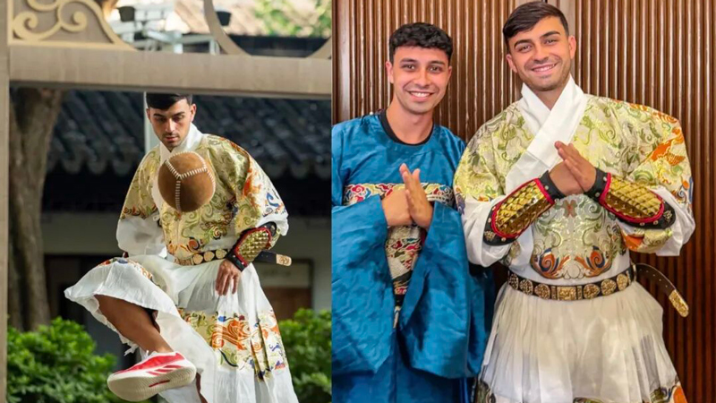 Viral Hanfu Moment of Football Star Pedri