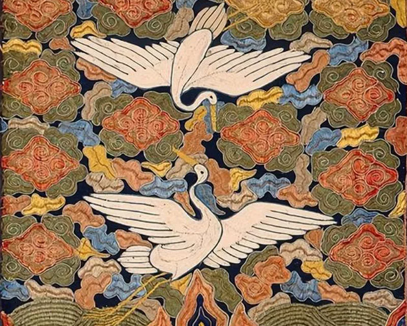 Mandarin Square A Bird on the Chest Set Ming Rank