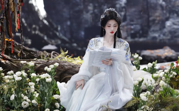 Styling Story of Ju Jingyi's Lace Headpieces in Lai Zhan