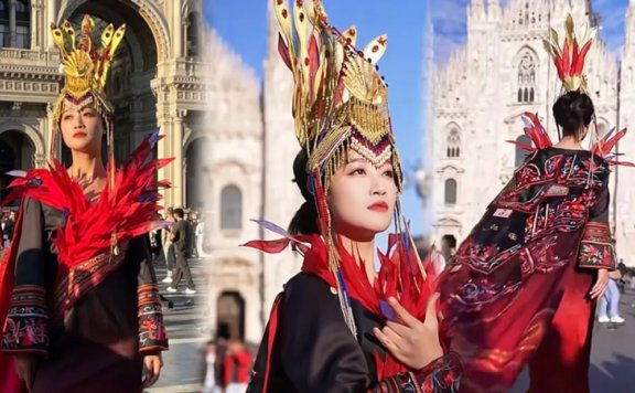 A Chinese Star's Milan Outfit Says About an Ancient Phoenix Legend