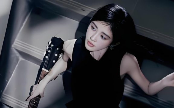 Ju Jingyi's Black Straight Hair with Hime Cut