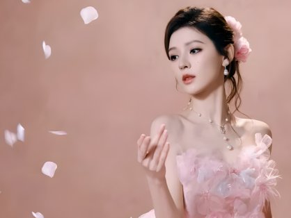 Zhang Yuxi Shines in Pink Fairy Tale Gown